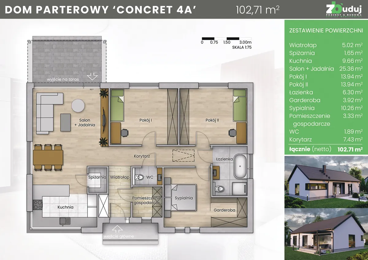 Concret 4a - karta projektu domu