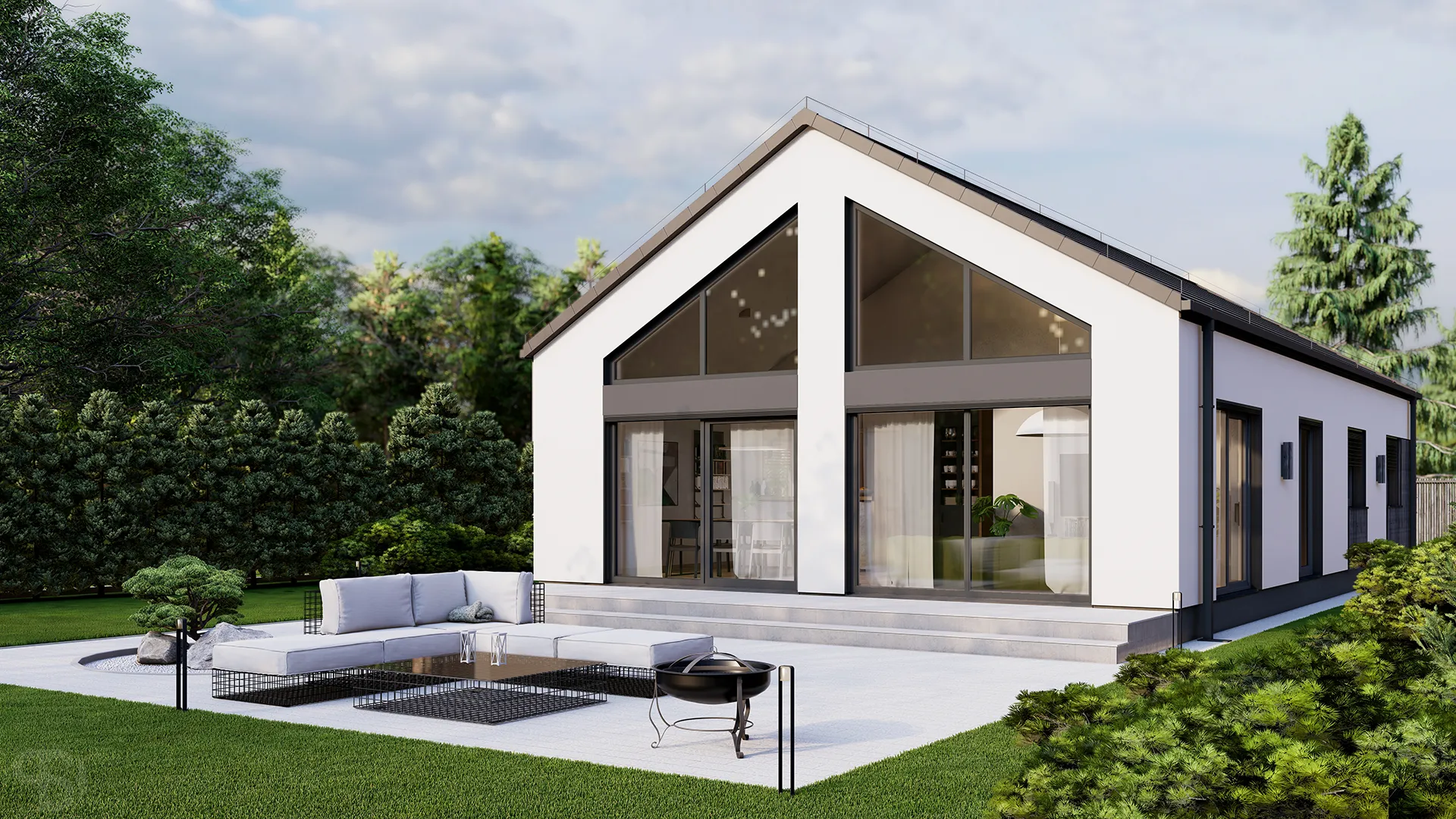 projekt domu concret long s