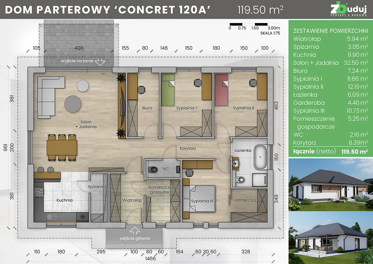 Karta projektu domu Concret 130a